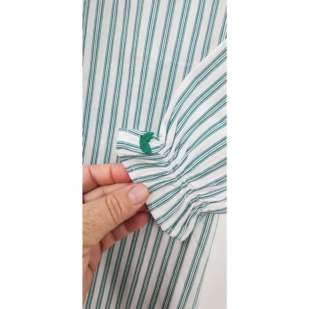 New NWT Petite Plume Girls Classic White Green Pajama Night Gown Size 5